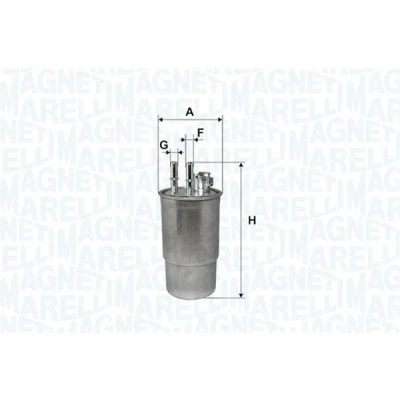 Abbildung von MAGNETI MARELLI 153071760220 Kraftstofffilter Leitungsfilter Diesel FIAT: Grande Punto Hatchback, Fiorino III Box Body / Estate, Evo Hatchback