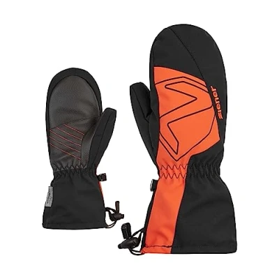 Abbildung von Ziener Kinder LAVALINO Ski Fäustling/Wintersport wasserdicht extra warm Wolle, black.burnt orange, 4,5