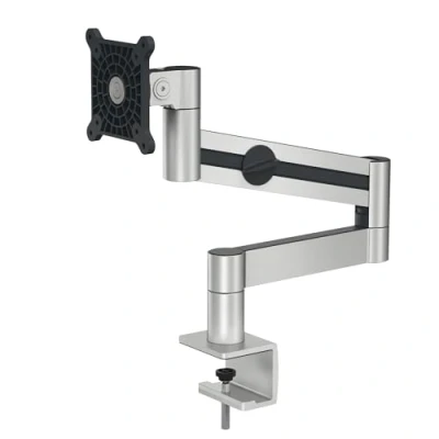 Abbildung von Durable Monitor Halterung mit Tischklemme, flexibler Schwenkarm 360 drehbar, für VESA Bildschirme 21 27&quot;, silber, 508323