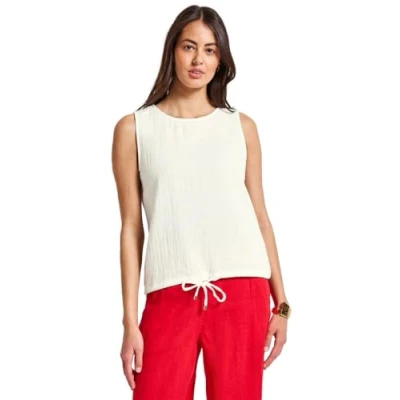 Abbildung von STREET ONE Damen A345604 Musselin Blusentop, Off White, 36