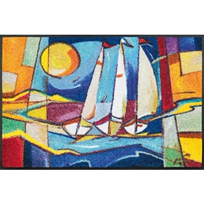 Abbildung von wash+dry Fußmatte, sailing home 50x75 cm, innen und außen, waschbar, Bunt