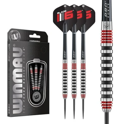 Abbildung von WINMAU Advance 500 Series Rot 22g Dartpfeile mit dartflüge und Dart stiele