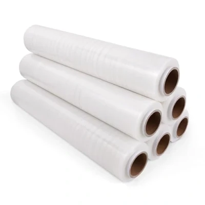 Abbildung von Inoverse 6 Rollen Stretchfolie Transparent Wickelfolie 40cm/900gr, Folie Für Möbel &amp; Umzug, Palettenfolie, Handstretchfolie, Verpackungsfolie auf Rolle, Strechfolienrolle, Verpackungsmaterial