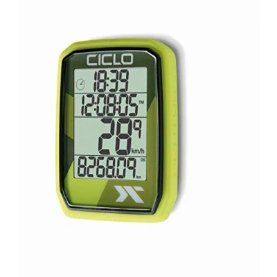 Abbildung von CICLO PROTOS 205 drahtloser Fahrradcomputer, in grün, mit 5 automatischen Funktionen