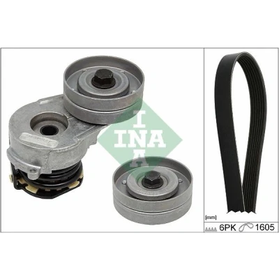Abbildung von INA 529 0330 10 Keilrippenriemensatz Generatorfreilauf prüfen und ggf. erneuern OPEL: Astra H Caravan, Zafira B, Hatchback