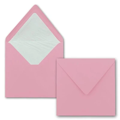 Abbildung von 25x Briefumschläge Quadratisch 16 x cm Eukalyptus Umschläge mit weißem Seidenfutter Kuverts ohne Fenster &amp; Nassklebung Für Einladungskarten zu Hochzeit und Geburtstag