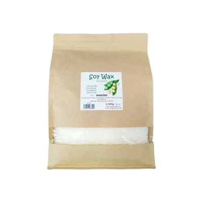 Abbildung von WAXIM Sojawachs 2.500 g in perlen. Für ökologisch Kerzen und Naturkosmetik.