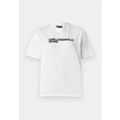 Abbildung von Karl Lagerfeld Jeans Essential TEE Tshirt print, Damen, Größe: Small, White