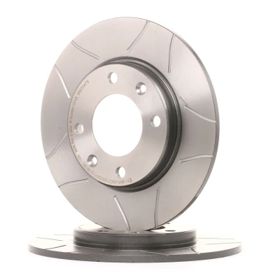 Abbildung von BREMBO MAX LINE 08.5334.75 Bremsscheibe 247 8 4 voll, geschlitzt beschichtet mit Schrauben PEUGEOT: 206 Hatchback, 207 SW