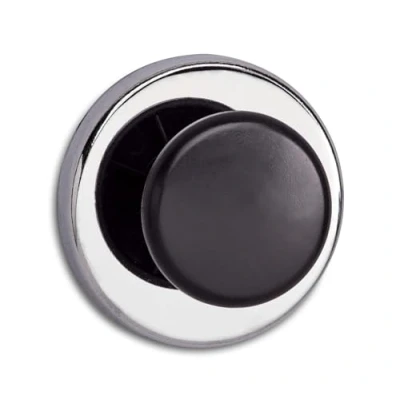 Abbildung von Maul Magnet mit Griffknopf Ø 6,7 x 3,5 cm Starker 12kg Haftkraft Einsetzbar als Kleiderhaken, Garderobenhaken und Taschenhalter Runder für Kühlschank, Magnettafel Silber