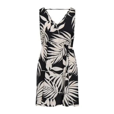 Abbildung von ONLY Onlnova LIFE Elite SARA Freizeitkleid, Damen, Größe: XS, Black aop rotted leaf