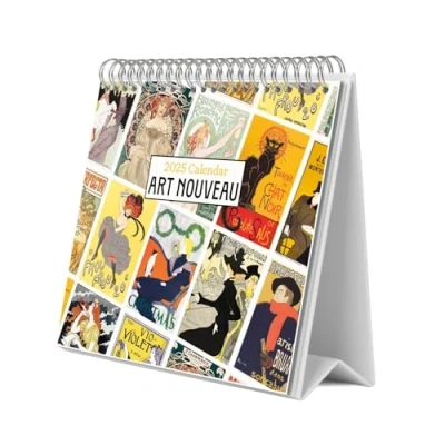 Abbildung von Grupo Erik Kalender 2025 Tischkalender Art Nouveau Familienplaner zum Aufstellen 20 x 17 cm Jahreskalender