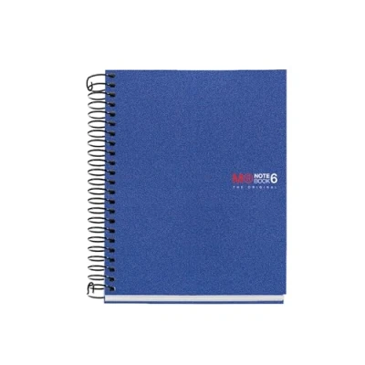 Abbildung von Miquelrius Notizbuch A6 Notebook The Original, 6 farbige Streifen, blickdichter PP Einband, Größe 105 x 148 mm, ohne Bohren, 150 Blatt 70 g/m², kariert, 5 blau