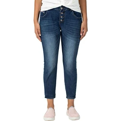 Abbildung von Timezone Damen Regular Jillytz Cropped Jeans, Blau (Skylight Blue wash 3336), W28 (Herstellergröße:28)