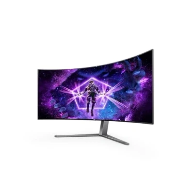 Abbildung von AOC Agon Pro AG456UCZD 45 Zoll OLED WQHD Curved Gaming Monitor, 240 Hz, 0.03 ms GtG, HDR10, FreeSync Prem. Pro, G Sync comp. (3440x1440, HDMI 2.0, DisplayPort 1.4, USB C (90 W PD), Hub) schwarz