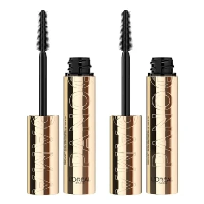 Abbildung von L&#039;OREAL PARIS Panorama Volumizing Mascara Farbe Schwarz mit komplexem Stretchflex Komplex, erweiterter Blickeffekt, ohne Klumpen, geeignet für empfindliche Augen 2