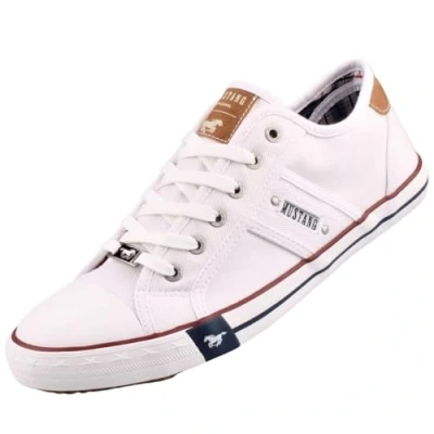 Abbildung von MUSTANG Herren Canvas Sneaker Weiß, Schuhgröße:EUR 45