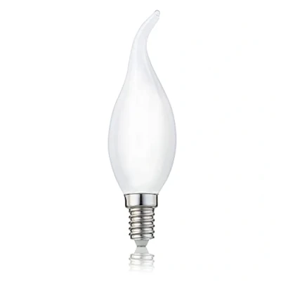 Abbildung von hellum LED Glühlampe, Kerzen Windstoß Glühbirne E14 warmweiß, 250 Lumen Windstoßkerze Leuchtmittel 2,5W entspricht 25 Watt Kerzenbirnen, 2700 Kelvin Warmweiß matt207408