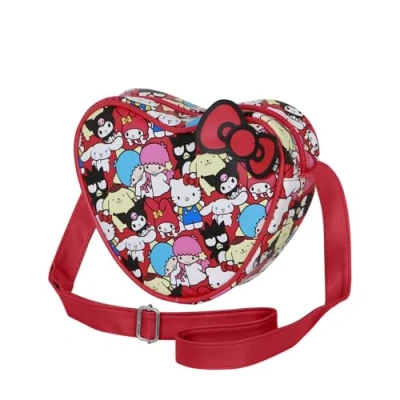 Abbildung von Sanrio Hello Kitty Friends Casual Herz Schultertasche, Mehrfarbig, 21 x 15,5 cm