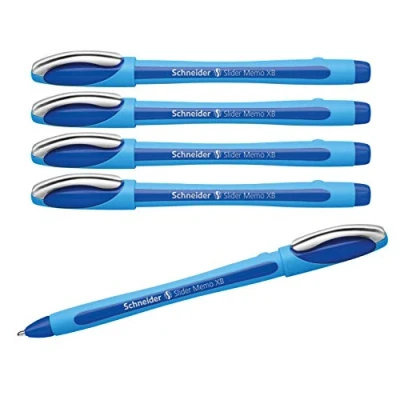 Abbildung von Schneider Schreibgeräte Kugelschreiber Slider Memo XB, Kappenmodell, blau (5X blau)