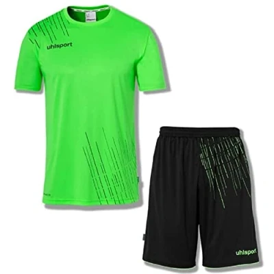 Abbildung von Uhlsport Herren Score 26 Fußball Trikot Set Bestehend Aus Trainings Shirt Und Hose, Fluo Grün/Schwarz, M EU