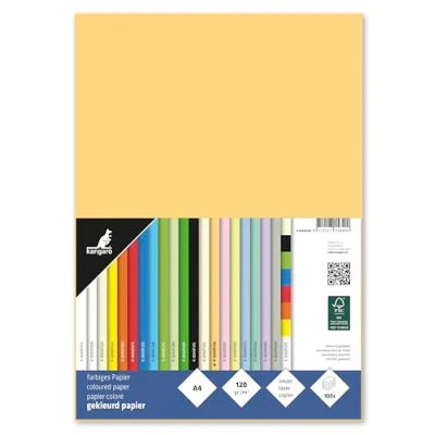 Abbildung von Kangaro Tonpapier Dunkel Chamois DIN A4 120g/m² FSC mix 100 pack Briefpapier Bastelpapier DIY