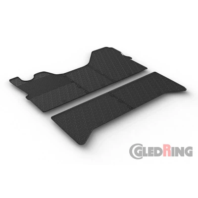 Abbildung von Gledring 0919 Fußmattensatz Gummi vorne und hinten 5 schwarz 750mm 550mm IVECO: Daily 6