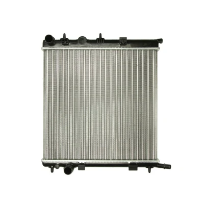 Abbildung von NRF 53863 Kühler, Motorkühlung Aluminium 396 380 18 mit Anbauteilen Kühlrippen gelötet PEUGEOT: 207 Hatchback, CITROËN: C3 I Hatchback kfzteile,