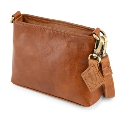 Abbildung von Berliner Bags Vintage Umhängetasche Marbella XS, Kleine Schultertasche Crossbody Bag aus Leder, Handtasche für Damen Braun