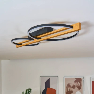 Abbildung von LED Deckenleuchte Tovak, pinie, Länge 75,8 cm, 2 flg. Holz