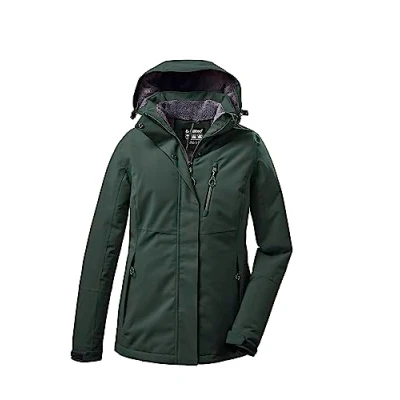 Abbildung von killtec Damen Funktionsjacke/Winterjacke mit abzippbarer Kapuze KOW 140 WMN JCKT, dunkelgrün, 50, 37411 000