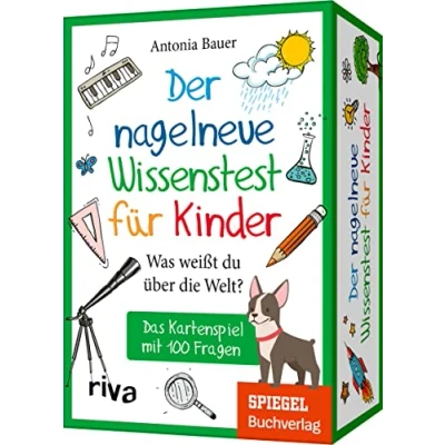 Abbildung von Der nagelneue Wissenstest für Kinder Was weißt du über die Welt?: Das Kartenspiel mit 100 Fragen. Ab 8 Jahren. perfekte Geschenk Schulanfang, Geburtstag, Weihnachten oder Ostern
