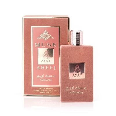 Abbildung von Ayat Perfumes Eau de Parfum für Damen 100ml orientalischer arabischer Duft Dubai hergestellt und entworfen in den Vereinigten Arabischen Emiraten (Musk Areej)