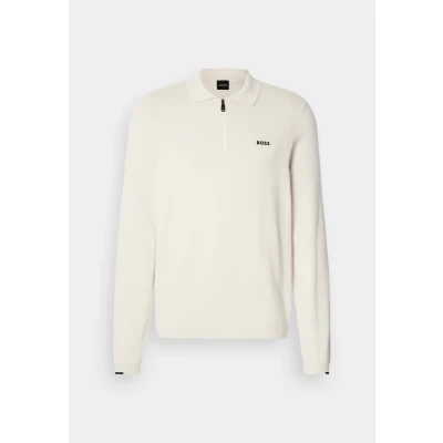 Abbildung von BOSS GREEN Strickpullover »KN Ever X PL«, mit Reißverschluss, regular fit, toniges Logo
