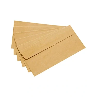 Abbildung von Kraftpapier Umschläge,Briefumschläge (100 Stück) aus vintage 80 g/m²(DIN DL 220 x 110 mm)