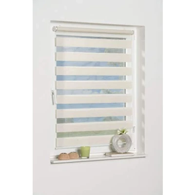 Abbildung von K home 517732 28 Klemmfix Doppelrollo Madrid ohne Bohren Beige 45 x 200 cm (B L)