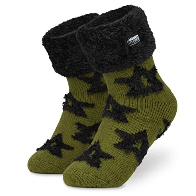 Abbildung von CityComfort Kuschelsocken Damen, Dicke Socken Rutschfeste Haussocken Damen (Grün)