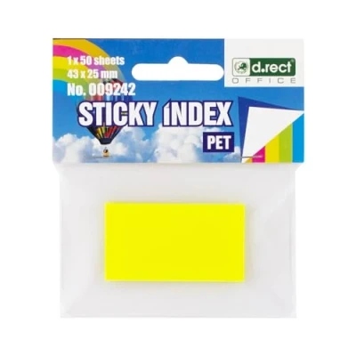 Abbildung von D.RECT 50 Stück Haftstreifen Pagemarker Index Haftmarker Film Textstreifen PET Folie 25x43mm