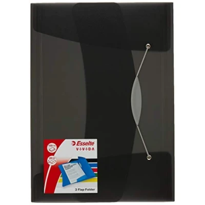 Abbildung von Esselte 624043 VIVIDA Dokumentenmappe (A4, PP) schwarz
