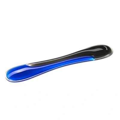Abbildung von Kensington Slim Duo Gel Tastatur Handgelenkstütze, Unterlage mit Gelkissen, ergonomischer Komfort, für flache Tastaturen, 490 x 95 18 mm, Schwarz/Blau, K62441WW