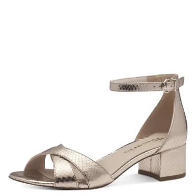Abbildung von Tamaris Sandalette Damen Vegan Elegant metallic,EU 40