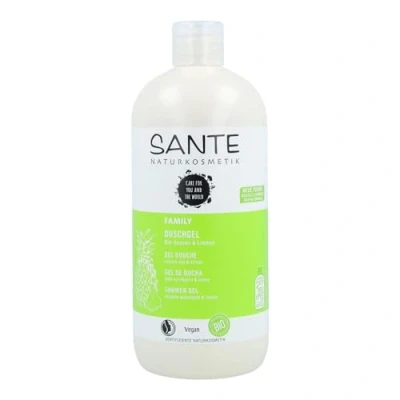 Abbildung von SANTE Naturkosmetik Erfrischendes Duschgel Mit Zitrusduft, Feuchtigkeitsspendende Duschpflege für geschmeidige Haut in Vorteilsgröße, Bio Ananas und Limone, Family Duschgel, 1 x 500 ml