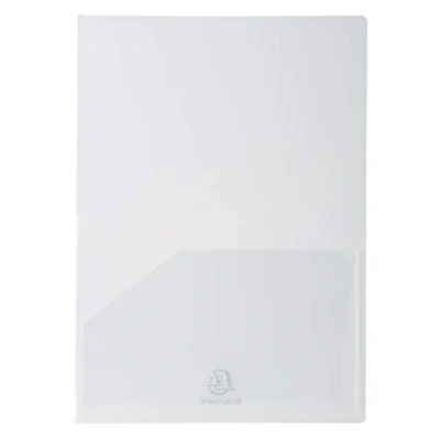 Abbildung von Exacompta 3965E 10er Pack Präsentationsmappen aus PP 200µ doppelseitig mit 2 innentaschen DIN A4 23x32 cm praktisch und belastbar kristall