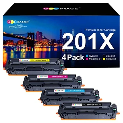 Abbildung von GPC IMAGE 201X Kompatible für HP 201A CF400X CF400A Multipack Toner Color Laserjet Pro MFP M277dw M277n M252dw M277 M274n M252n M252 M277c6 (Schwarz Cyan Gelb Magenta, 4er Pack)