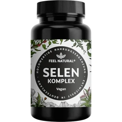 Abbildung von Selen Hochdosiert: 200µg 365 Tabletten Hoch bioverfügbar durch 3 hochwertige Selenformen: Natriumselenit, L Selenmethionin, Selenhefe Laborgeprüft und in Deutschland produziert