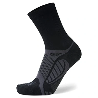Abbildung von Balega Unisex Ultralight Crew Laufsocken, Schwarz, Large,EU Größe 43 45.5
