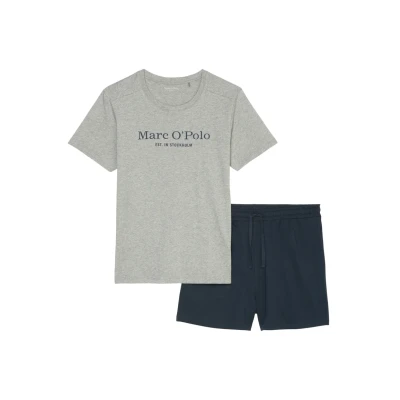 Abbildung von Marc O&#039;Polo Natural Set Nachtwäsche Grey melange dark navy, Herren, Größe: Small, navy