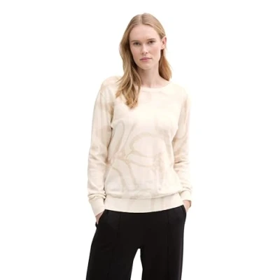 Abbildung von TOM Tailor MIT Muster Strickpullover, Damen, Größe: Small, Inside printed flower design