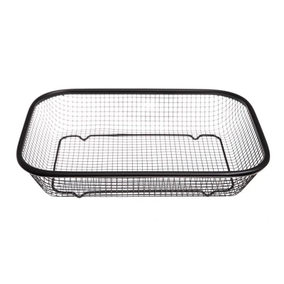 Abbildung von HENDI Servierkorb 29,5 x 22 6 cm Drahtkorb Metall Gitter schwarz, Gastro kaufen