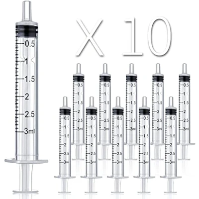 Abbildung von 10 Pcs 3ml/3cc Spritze ohne Nadel für das Handwerk, die Haustierfütterung, Industrie und Wissenschaft (3ML)